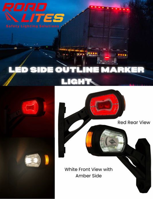 Led Side Outline Marker Lights on glowing trailer