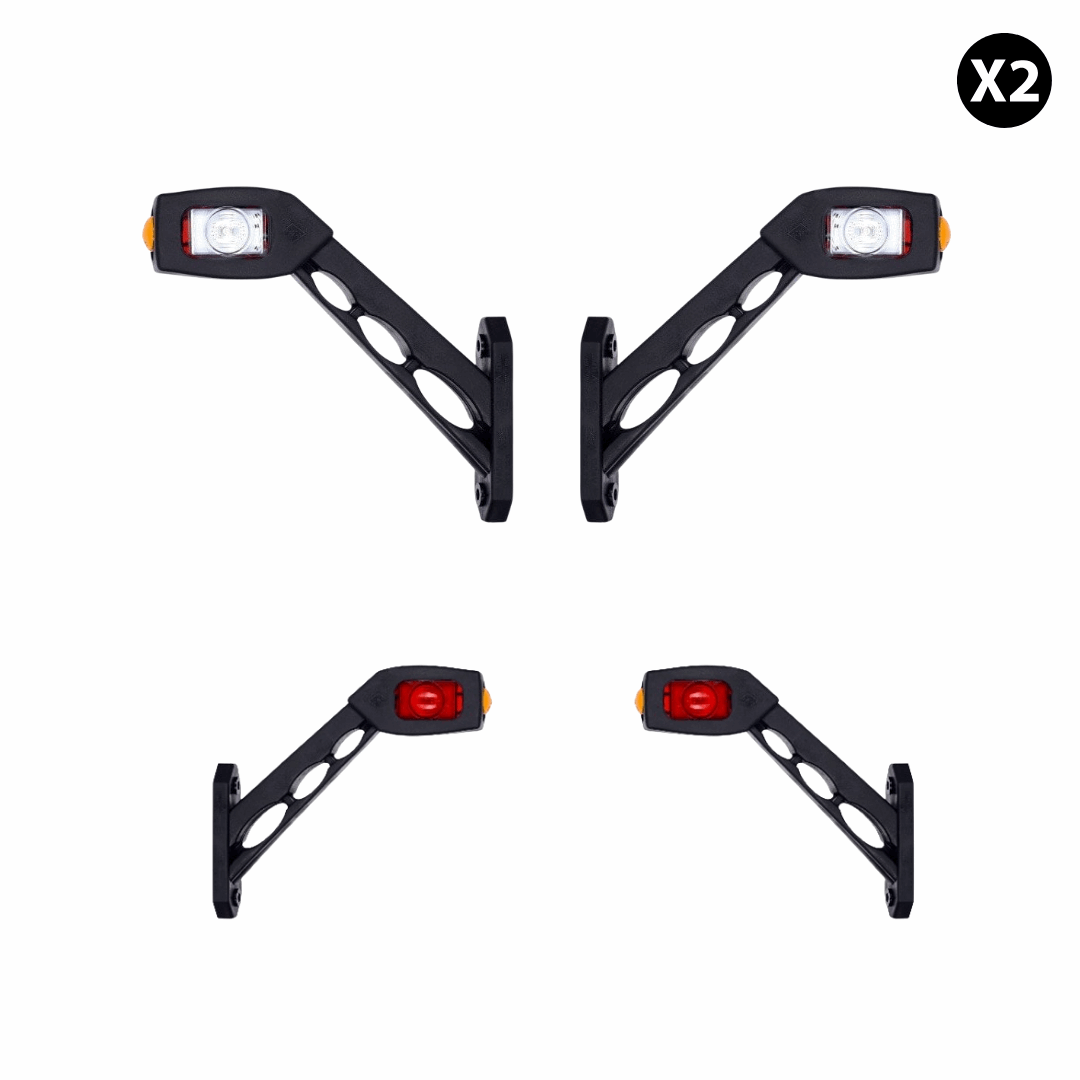 2 High-visibility red led contour marker light for enhanced safety on semitrucks, trailers, and commercial vehicles on heavy duty semitrucks, box trucks, trailers, vocational, passenger, fire trucks, and commercial vehicles.