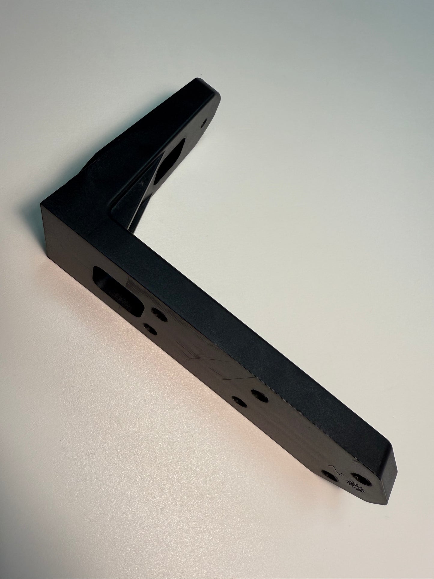 Top Bumper Mounting Bracket For Outline Marker Lights, durable black metal bracket for trailer bumper mounting.