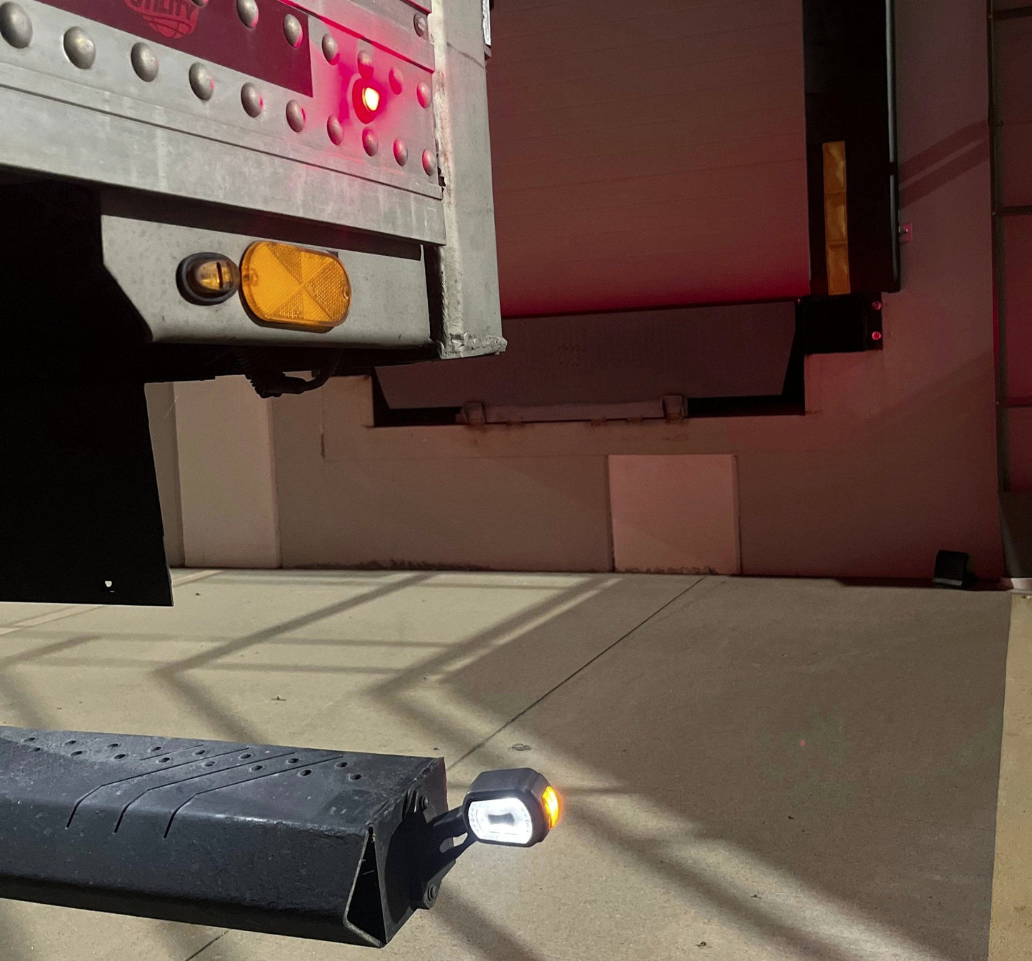 High-visibility led outline marker light for enhanced safety installed on semitruck bumper, trailers, and commercial vehicles on heavy duty semitrucks, box trucks, trailers, vocational, passenger, fire trucks, and commercial vehicles.