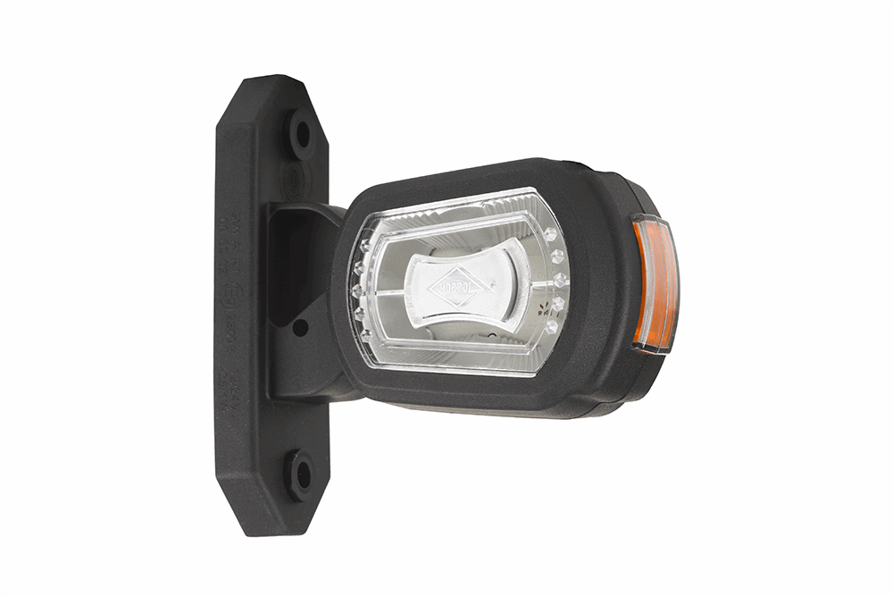 High-visibility bright amber side led outline marker light for enhanced safety on semitrucks, trailers, and commercial vehicles on heavy duty semitrucks, box trucks, trailers, vocational, passenger, fire trucks, and commercial vehicles.