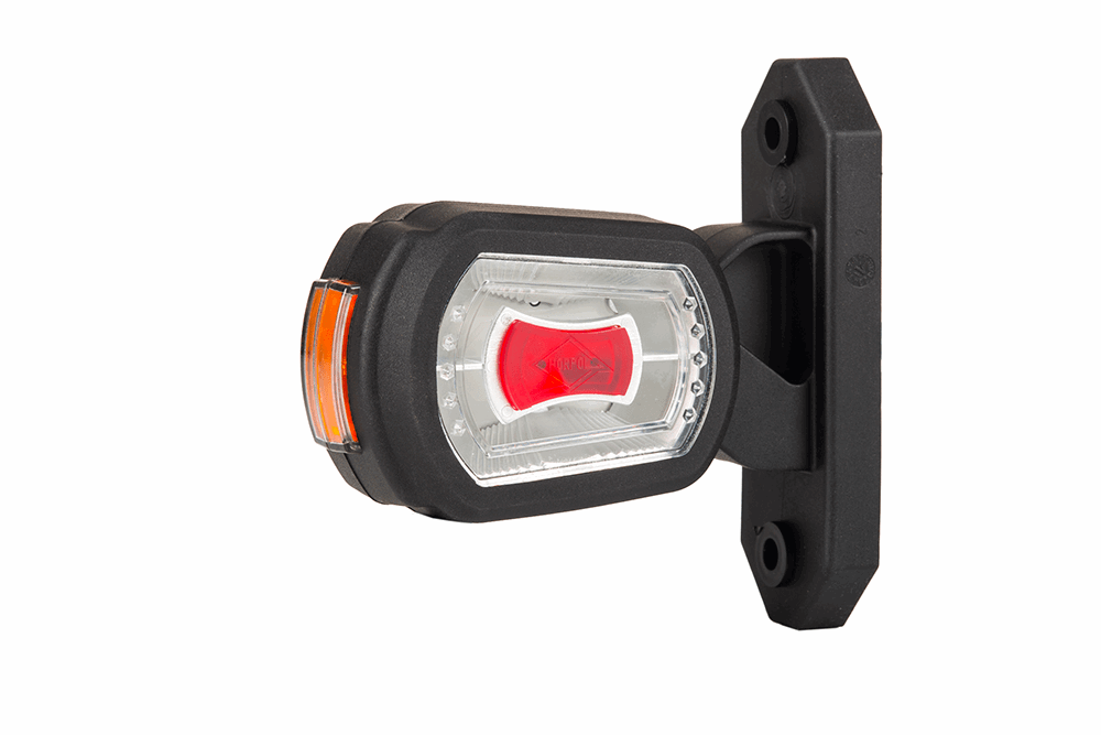 High-visibility bright red led outline marker light for enhanced safety on semitrucks, trailers, and commercial vehicles on heavy duty semitrucks, box trucks, trailers, vocational, passenger, fire trucks, and commercial vehicles.
