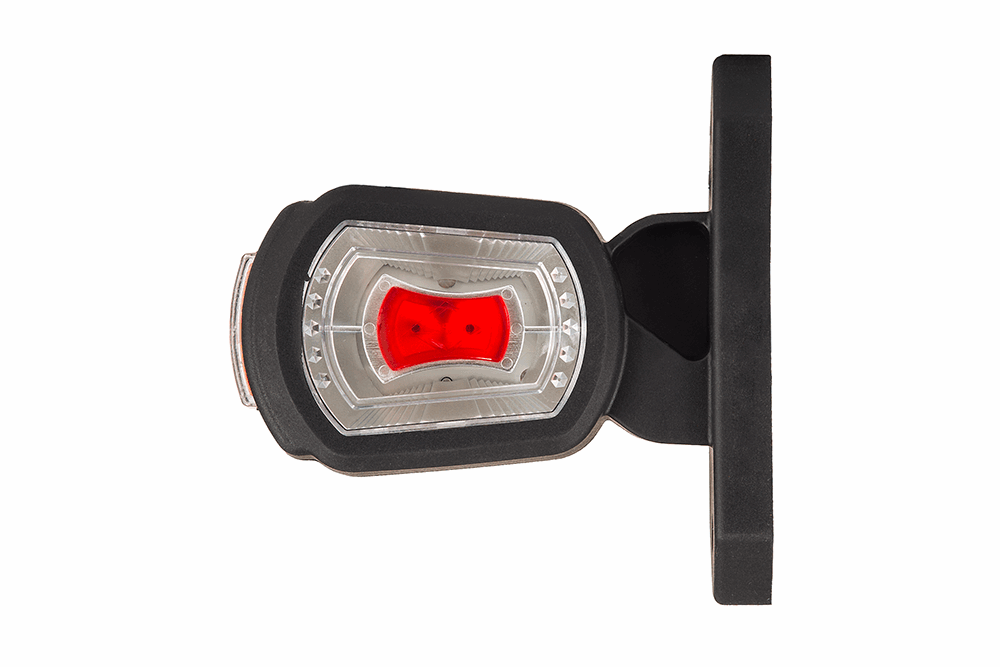 High-visibility bright red led outline marker light for enhanced safety on semitrucks, trailers, and commercial vehicles on heavy duty semitrucks, box trucks, trailers, vocational, passenger, fire trucks, and commercial vehicles.