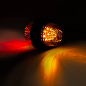 Old School LED Contour Short Side Arm Outline Marker Light Set dual color amber red durable waterproof universal lighting for trucks trailers vehicles