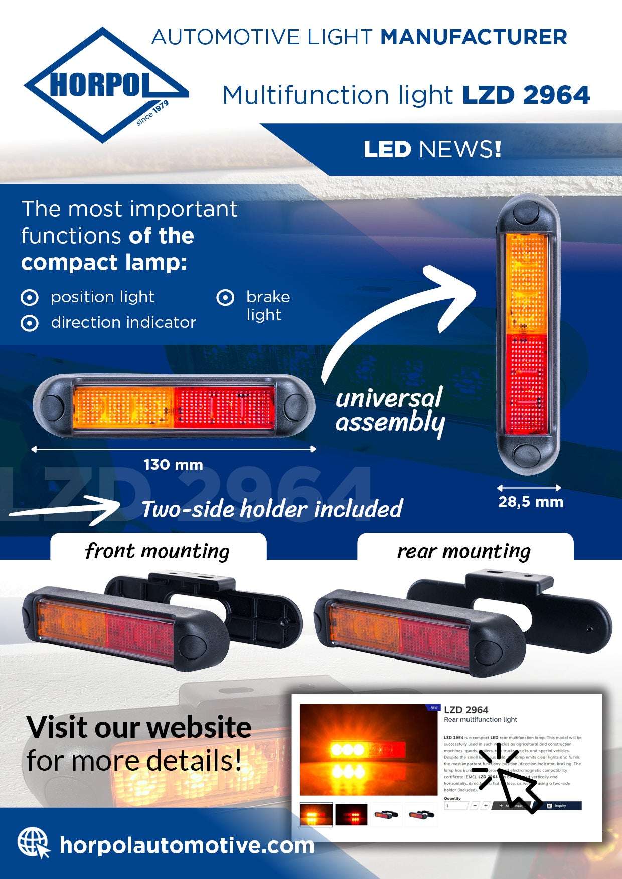 Rear 3 Function LED Light RL 2964