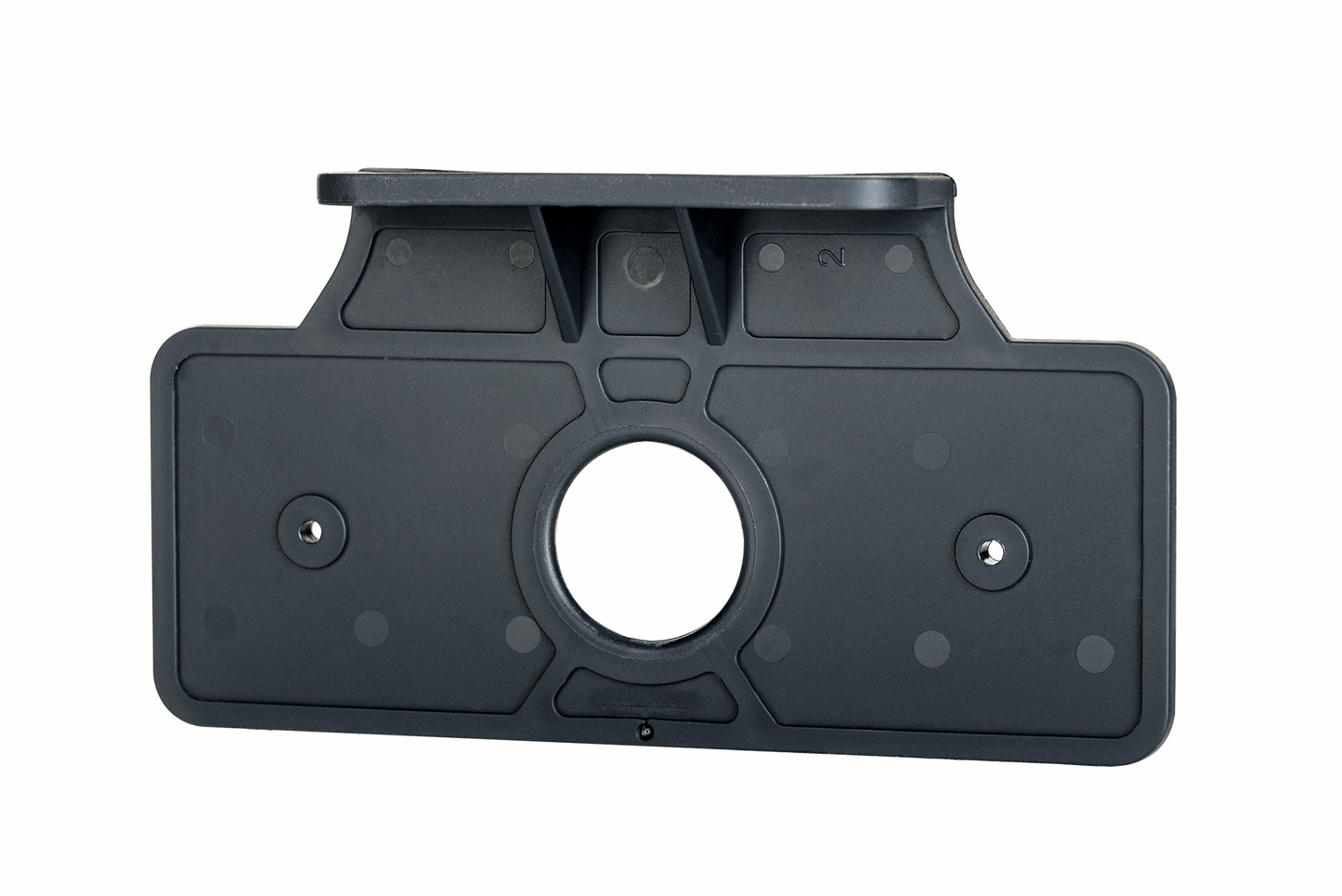 Slim XS marker lamp LKD 2511 black mounting bracket with central circular opening and sturdy construction for trailer lights