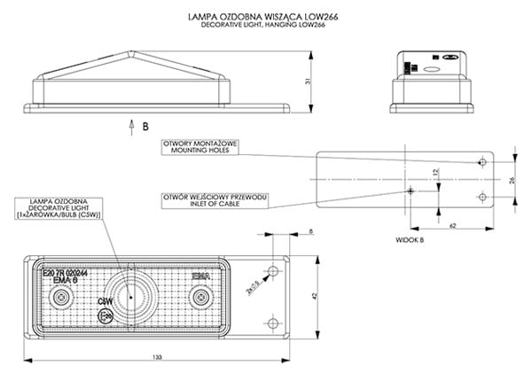 Decorative lamp LOW 266