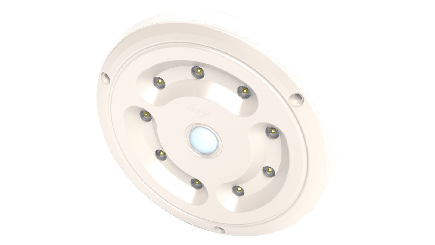 Round Interior LED Lighting Lamp With Motion Sensor LWD 2759 recessed ceiling light with 9 LEDs and motion sensor activation.