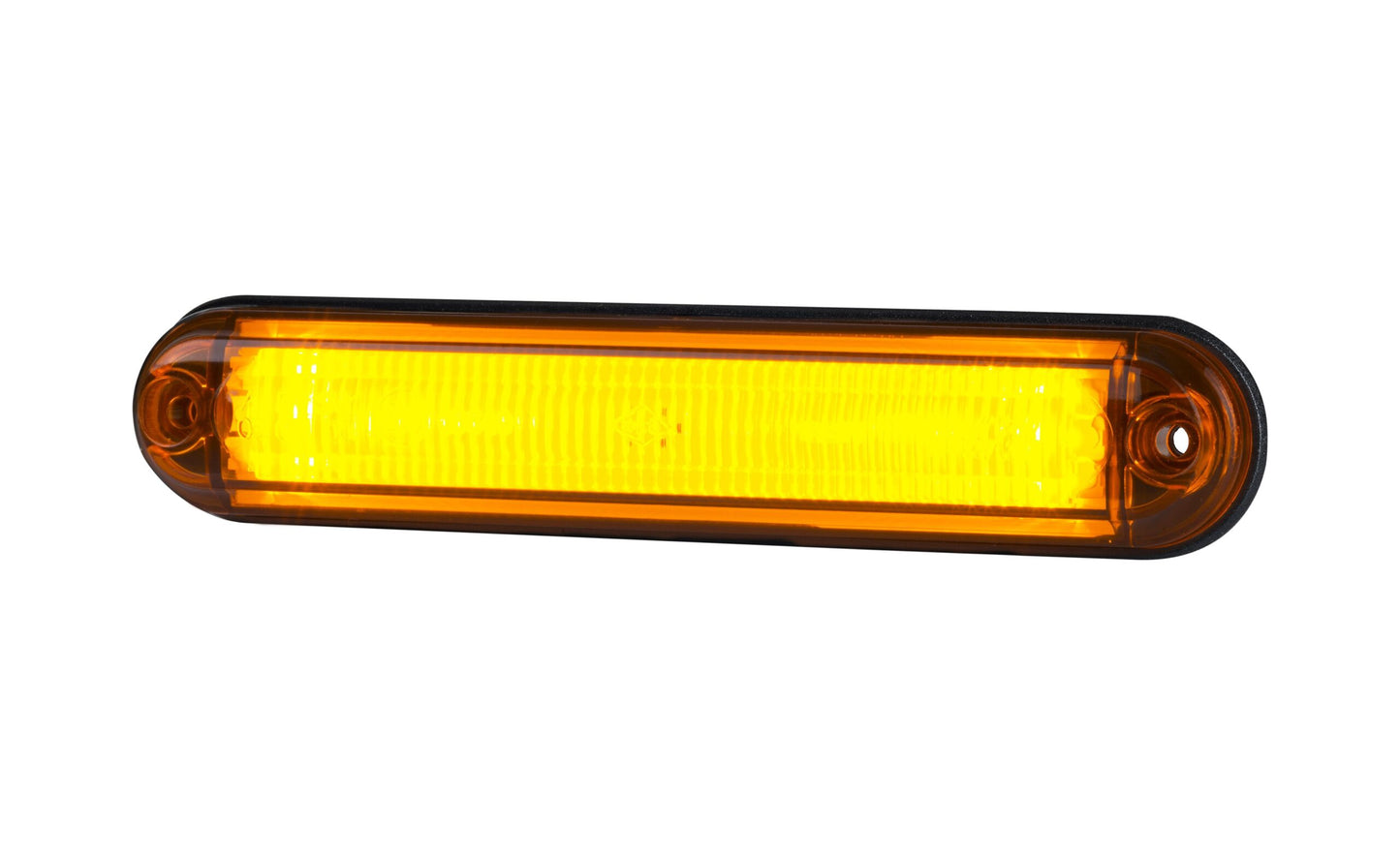 Amber LED Side Marker Light, Light Tube Slim Type LD 2333 with 6 bright LEDs, waterproof IP68, universal mount for 12V and 24V vehicles.