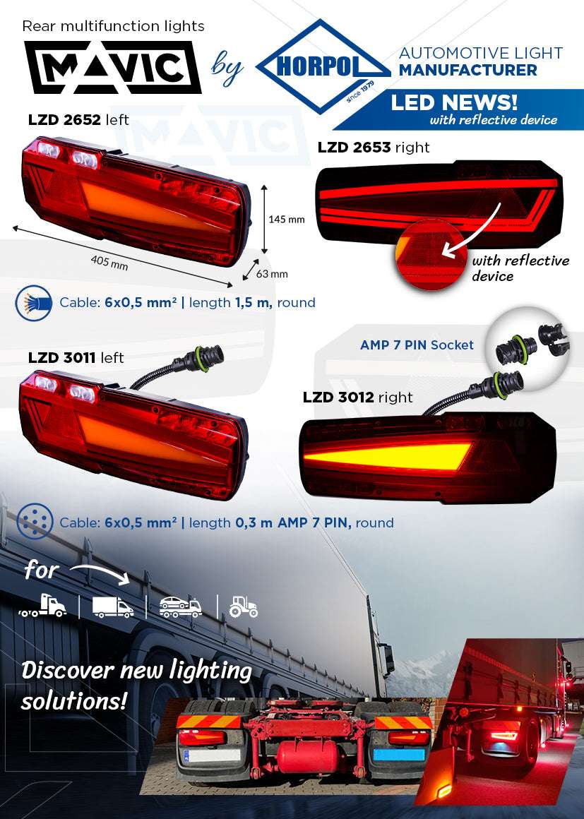 Rear Multifunction LED Light Mavic With Reflective Device LEFT RL 2652