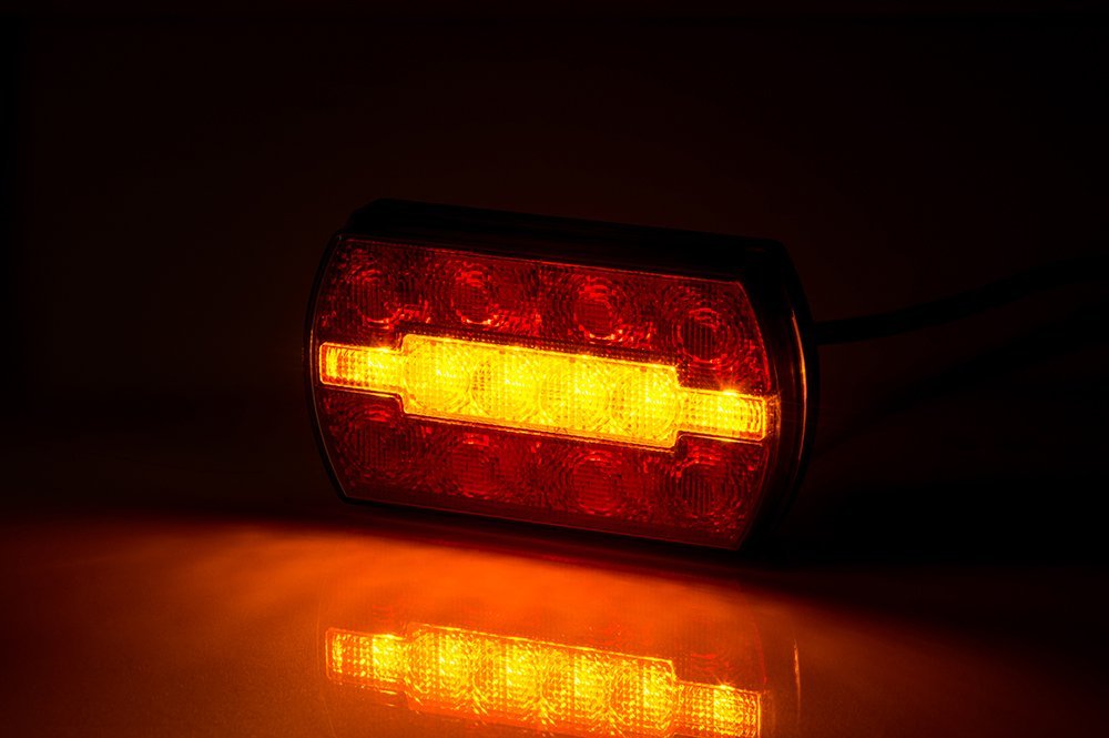3 Function Rear LED Light Carla LZD 2791 showing bright amber turn indicator in a compact, durable LED rear light.
