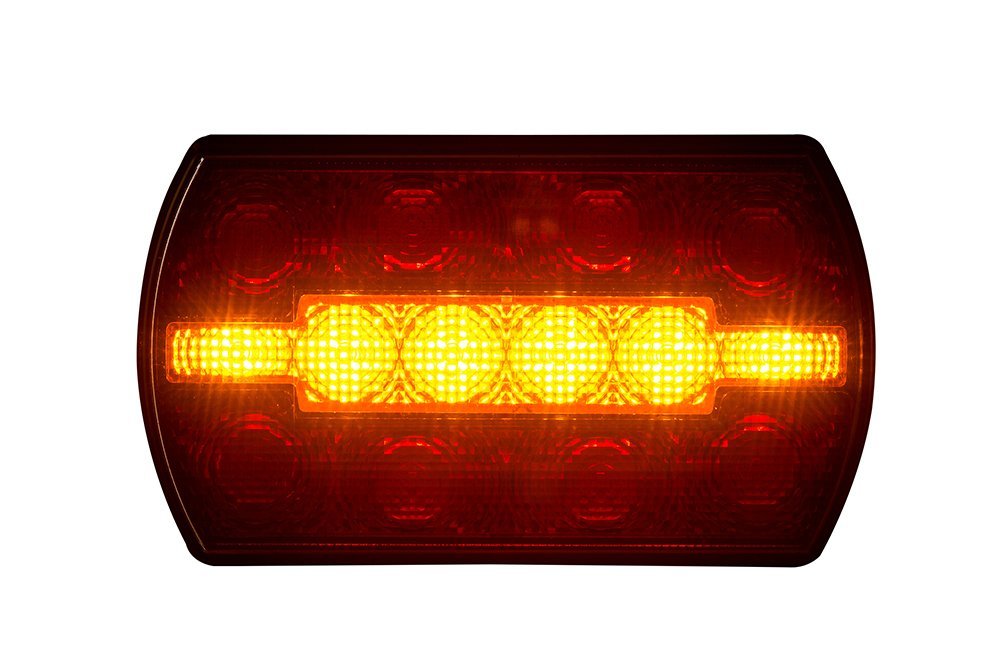 3 Function Rear LED Light Carla LZD 2791 showing bright amber turn indicator with compact, durable design.