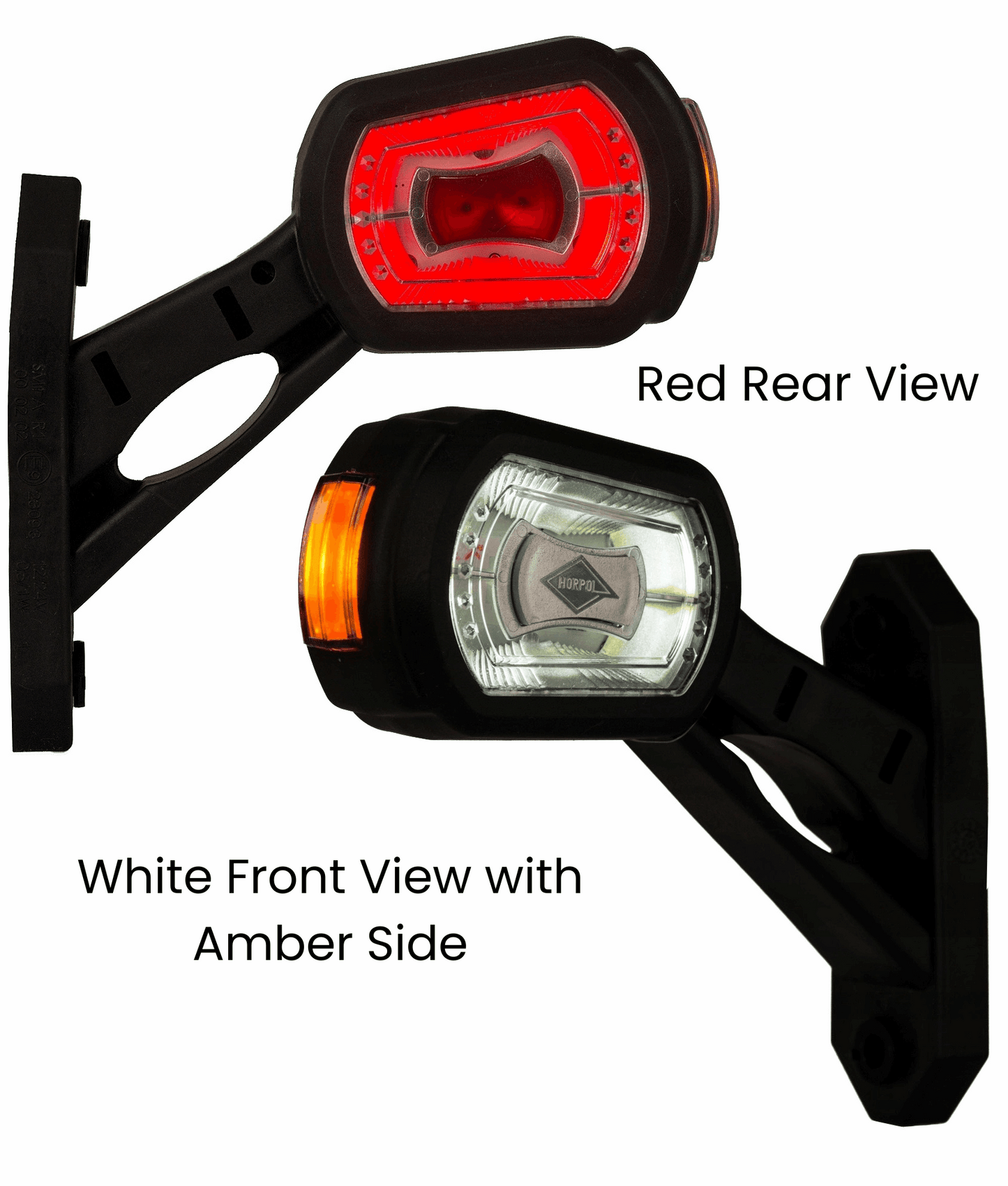 Auxiliary LED Side Arm Outline Marker Light Set x2 Left Right RL 2697 & RL 2696