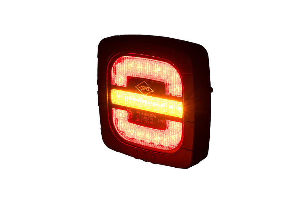 Rear 3 Function LED Lamp ROCA LZD 2800 with 27 LEDs for rear position, brake, and indicator lights, IP68 rated and universal mount.