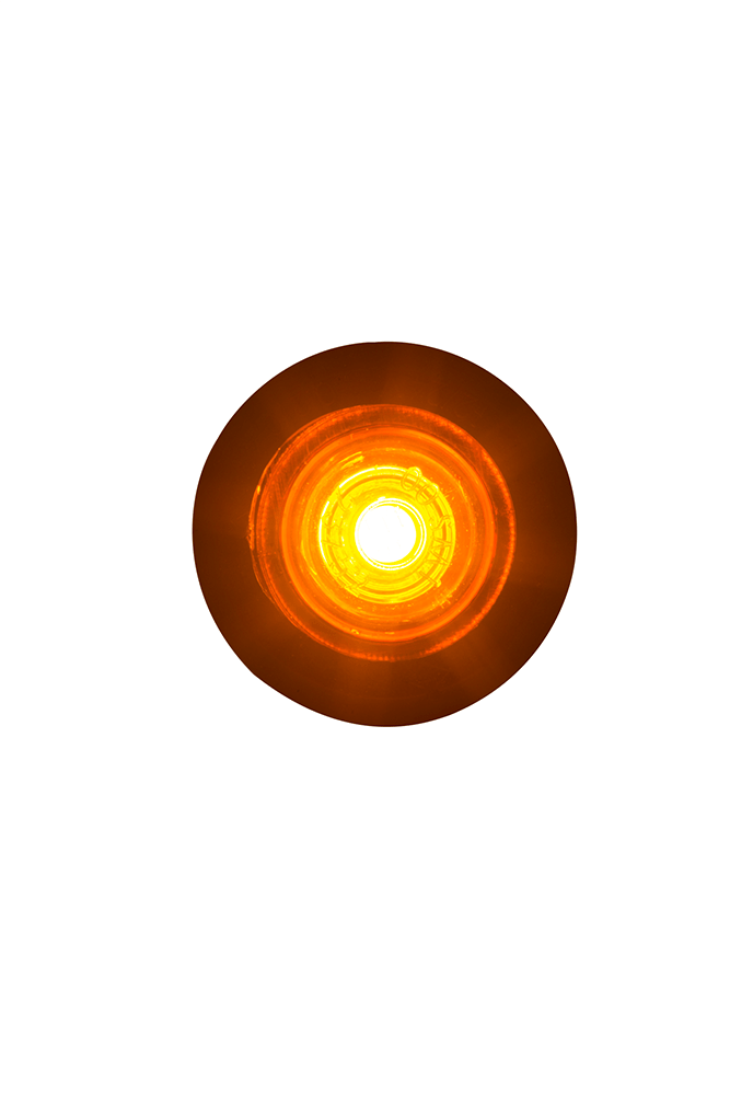 Orange LED Clearance Marker lamp LD 2629 glowing amber light for universal vehicle side marker safety.