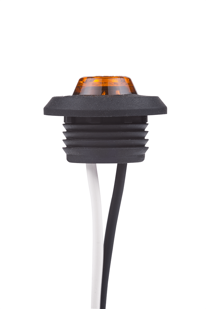 Orange LED Clearance Marker lamp LD 2629 with push-fit mount and two-wire connection for universal 12V/24V vehicle use.