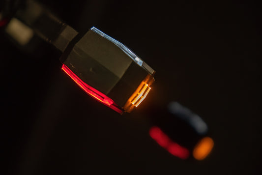 LED Extended Stalk Outline Marker Light Dragon LD 2994 showing illuminated red, white, and orange LEDs in dark background.