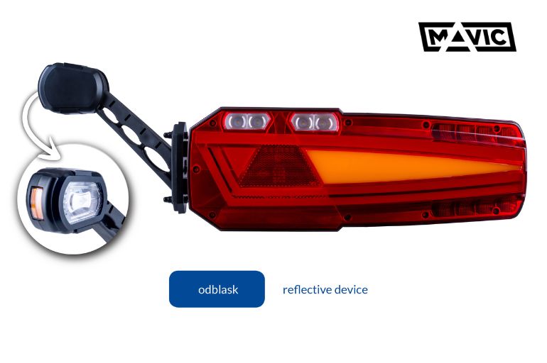 Set of Multifunctional LED Lamp Mavic With Reflective Device and Stalk Contour Marker Light LEFT LZD 3051/H101 for vehicles