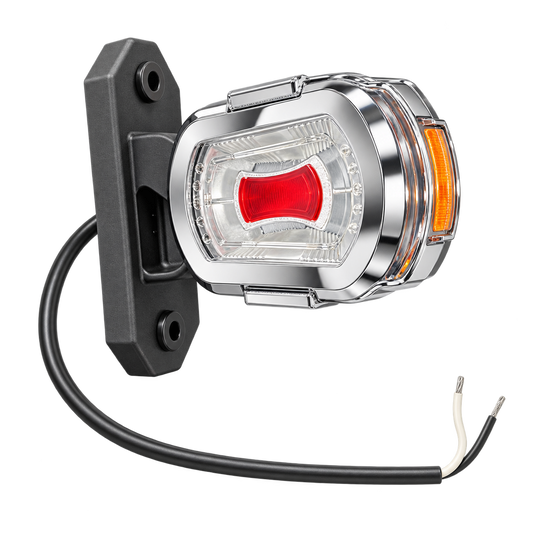 Chrome Decorative Housing on Short Arm LED Side Outline Marker Light LDCC 2776