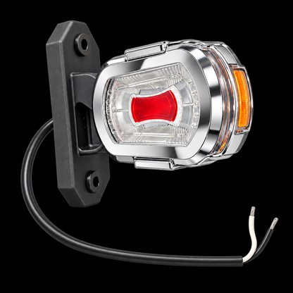 Chrome Decorative Housing on Short Arm LED Side Outline Marker Light LDCC 2776