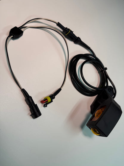 Triple Auxiliary LED Outline Marker Light Set LD 2109 with superseal wiring harness and amber-red marker light for vehicle safety.