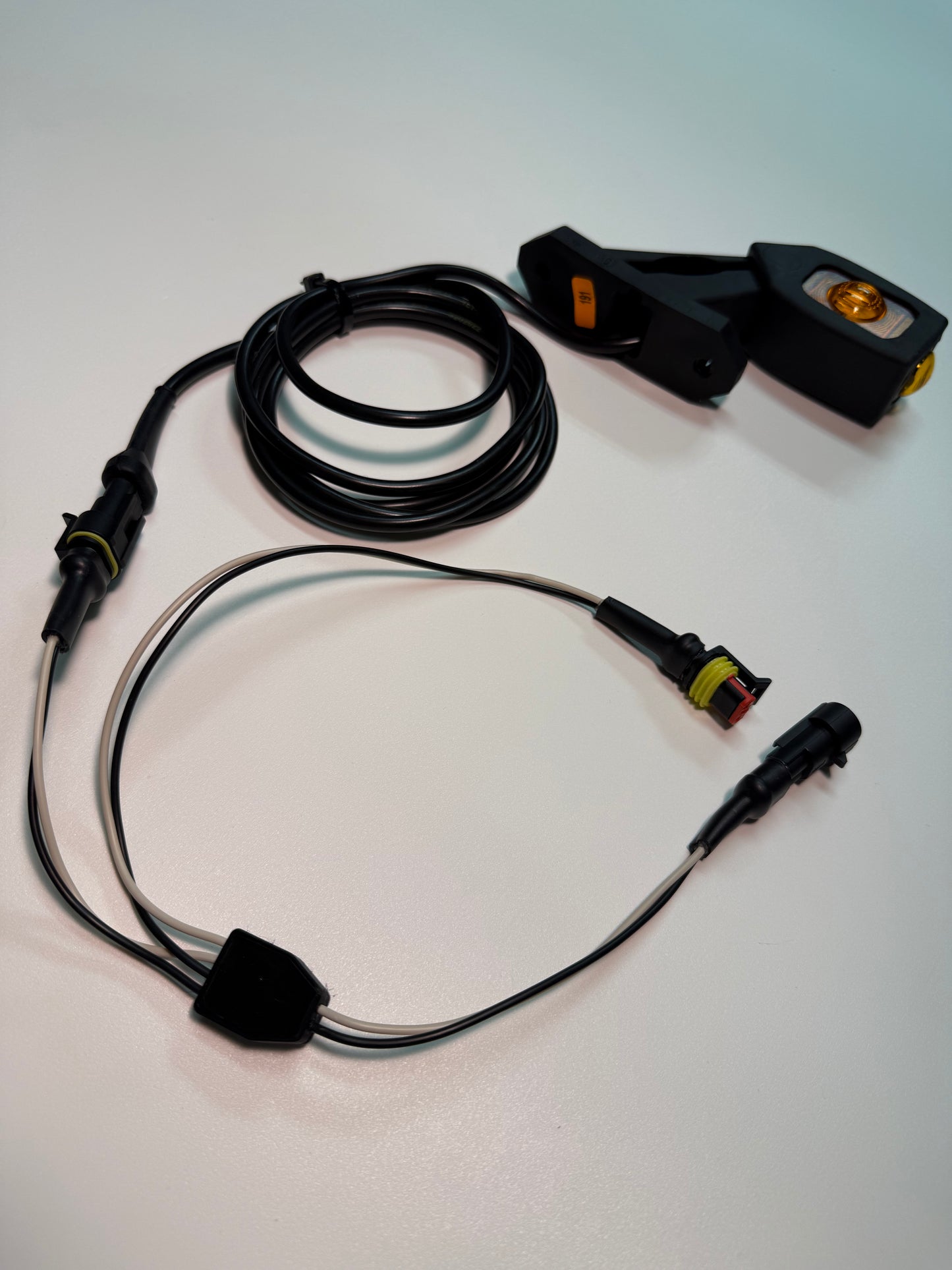Triple Auxiliary LED Outline Marker Light Set LD 2109 with cables, designed for trailer visibility and safety.