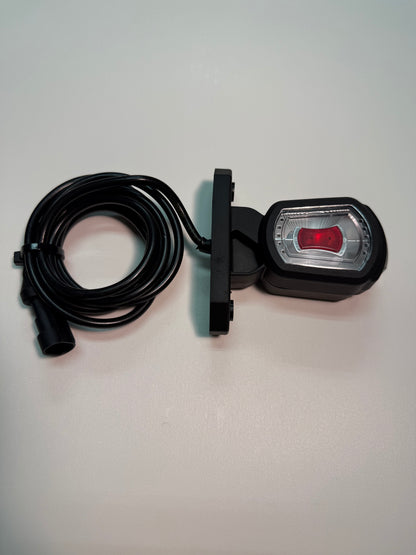 Short Arm LED Side Outline Marker Lamp Set LDCC 2776 & LDCC 2777 with 6FT cable and red LED marker light.