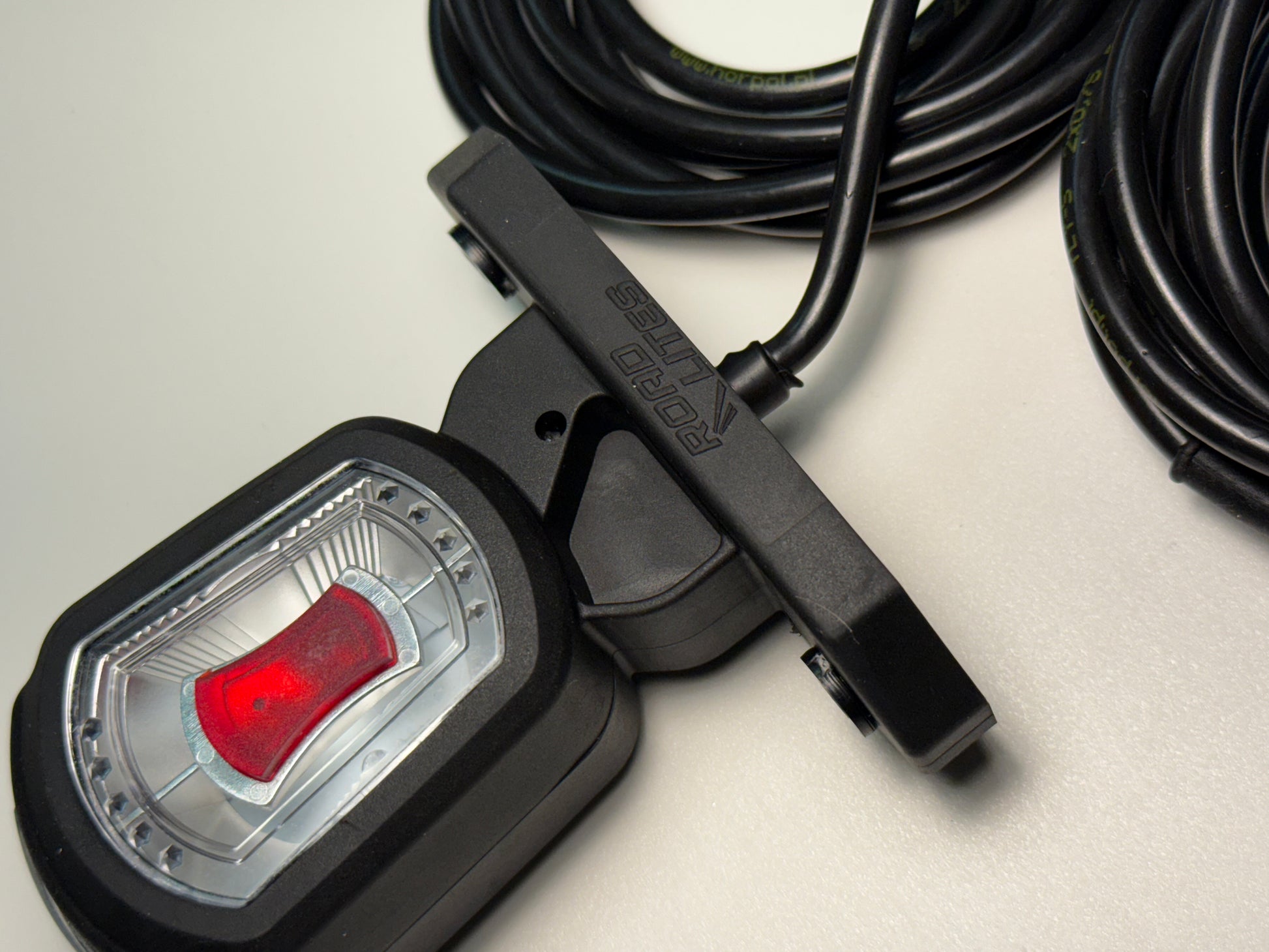 Short Arm LED Side Outline Marker Lamp Set LDCC 2776 & LDCC 2777 with red LED and 6FT cable.