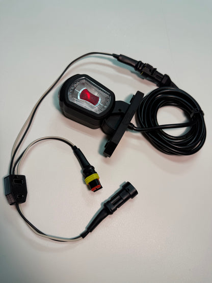 Short Arm LED Side Outline Marker Lamp Set LDCC 2776 & LDCC 2777 with SuperSeal wiring harness on white background.