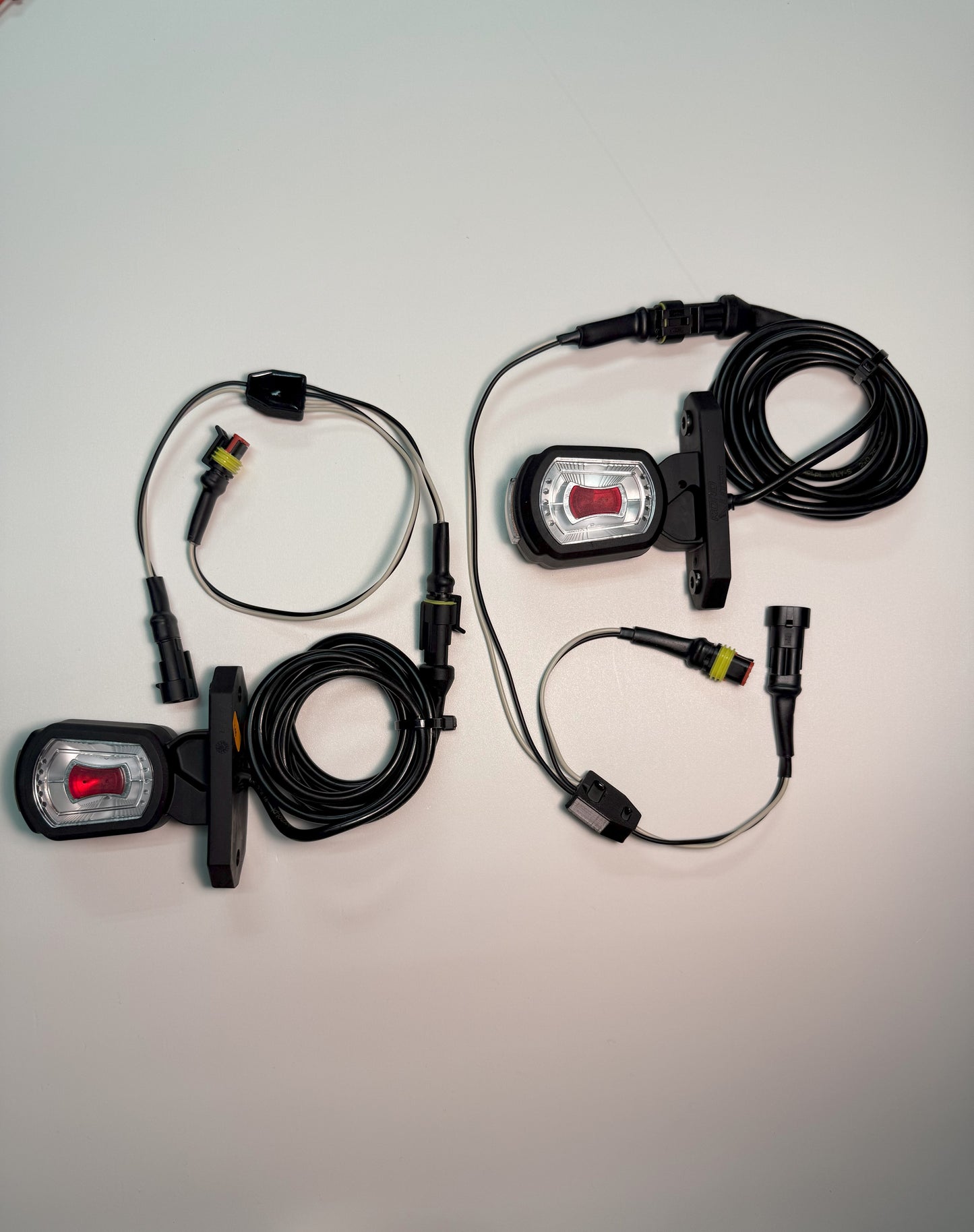 Short Arm LED Side Outline Marker Lamp Set LDCC 2776 & LDCC 2777 with 6FT cable for truck and trailer visibility and safety.