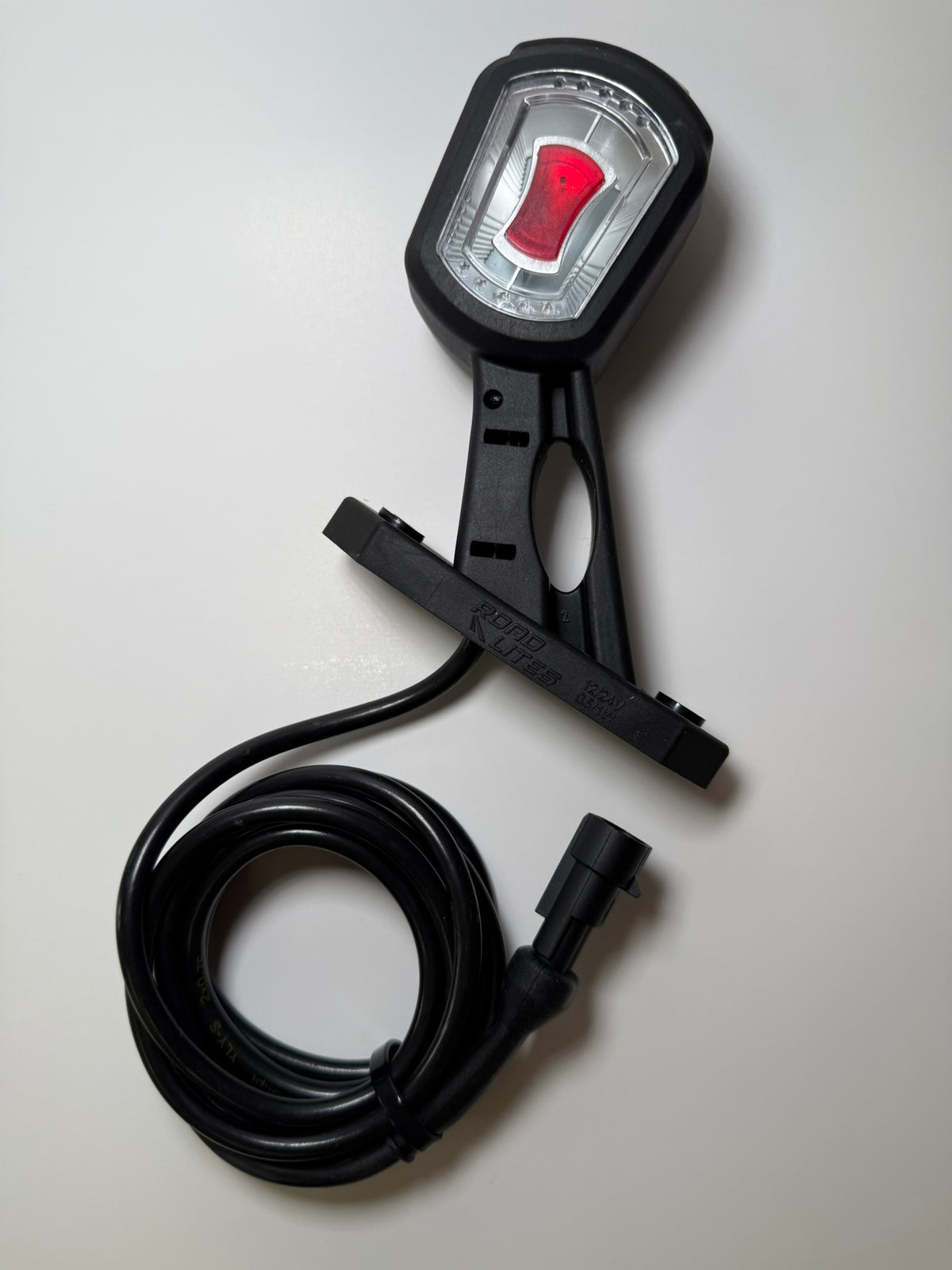 Close up of RoadLites right LED Side Outline Marker Light LDCC 2697 with superseal connector