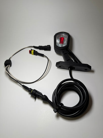 RoadLites right LED Side Outline Marker Light LDCC 2697 with superseal connector cable and superseal harness