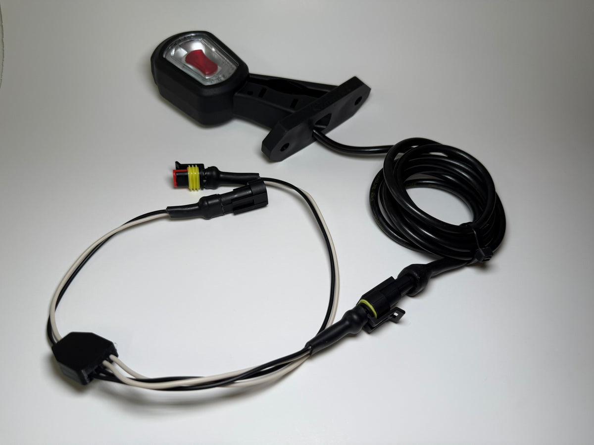 One RoadLites right LED Side Outline Marker Light LDCC 2697 with superseal connector and superseal harness