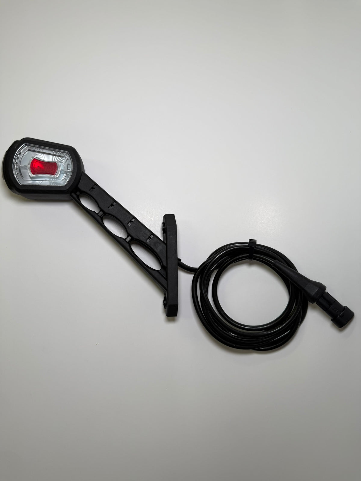 RoadLites Left Long Arm LED Outline Marker Light LDCC 2698 with red rear marker light for truck, trailers, and more