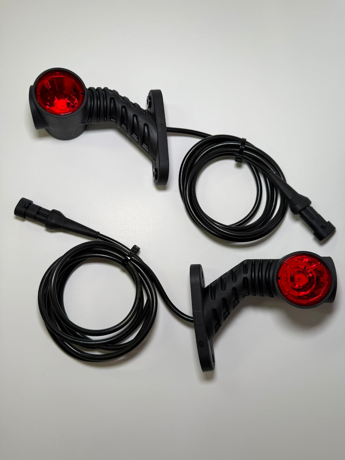RoadLites Triple LED Auxiliary Side Arm Outline Marker Light LD2180 & LD 2181 showing rear red marker lights with superseal end connectors