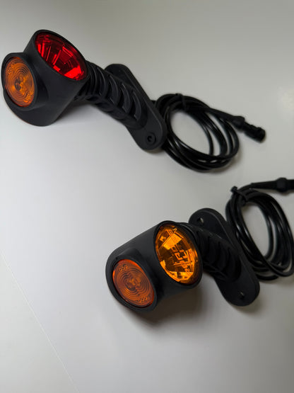 RoadLites Triple LED Auxiliary Side Arm Outline Marker Light Set LD 2180 & LD 2181 in color configuration Amber Amber Red