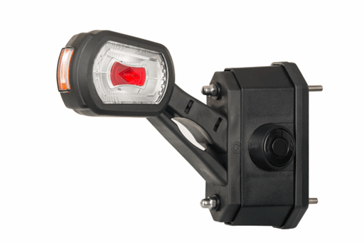 Reverse motion sensor marker light for improved safety and visibility during backing maneuvers on heavy duty semitrucks, box trucks, trailers, vocational, passenger, fire trucks, and commercial vehicles.