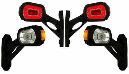 Auxiliary LED Contour Side Arm Outline Marker Light Set x2 Left Right RL 2697 & RL 2696
