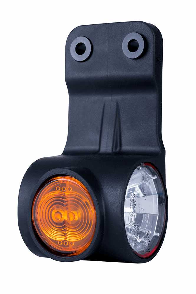 LED Flitslamp 6 LEDs oranje slimline R65 R10 20W 12V / 24V inbouwflitser LED Flitslamp 6 LEDs oranje slimline R65 R10 20W 12V / 24V inbouwflitser