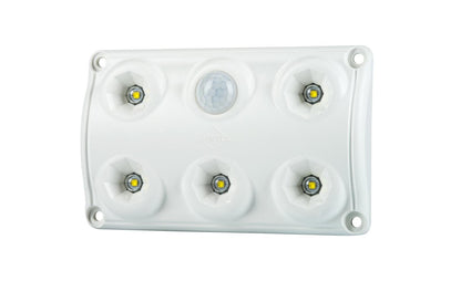 Interior Lamp With Motion Sensor LWD 2156 with 5 LEDs and motion sensor for vehicle interior lighting, white casing.