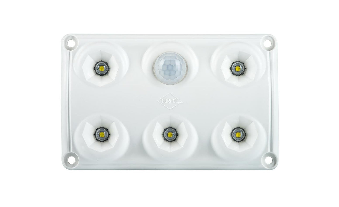 Interior Lamp With Motion Sensor LWD 2156 featuring 5 LEDs and integrated motion sensor in a white rectangular casing.
