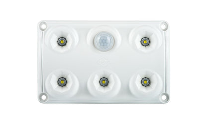 Interior Lamp With Motion Sensor LWD 2156 featuring 5 LEDs and integrated motion sensor in a white rectangular casing.