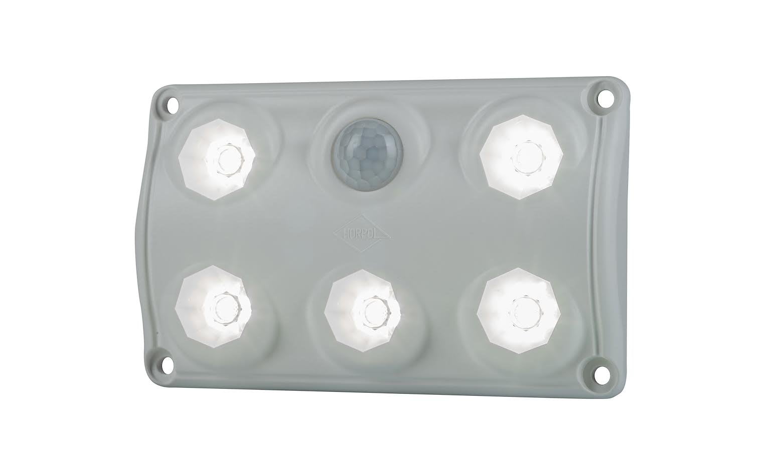 Interior Lamp With Motion Sensor LWD 2156 with six LEDs and a central motion sensor for automatic vehicle lighting.