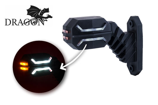 Marker Light Dragon LD 3064, right-side LED marker lamp with red, white, and orange lights for trucks and trailers.