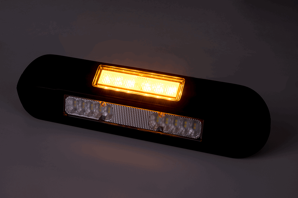 LED Work Lamp With Orange Warning Strobe Light (6500 K) RL 3043/BLACK/A1