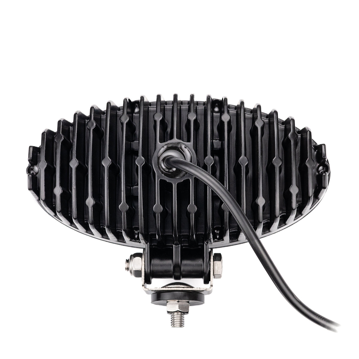 Back of LED work light, 5500-lumen 12-LED auxiliary lamp for trucks, agricultural, construction equipment, and off-road vehicles.