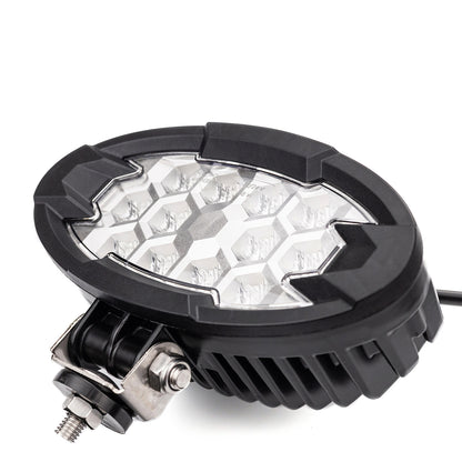 LED work light, 5500-lumen 12-LED auxiliary lamp for trucks, agricultural, construction equipment, and off-road vehicles.