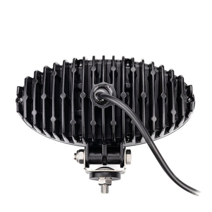 Work light RAPTOR (dispersed light, 2500 lm) LRD 3161 rear view showing cooling fins and mounting hardware with attached cable