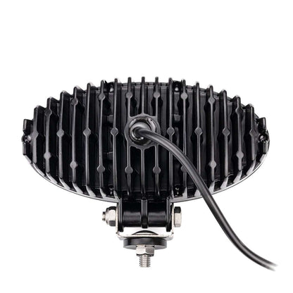 Work lamp RAPTOR (focused light, 2500 lm) LRD 3167 showing rear black heat sink fins with mounting bracket and power cable