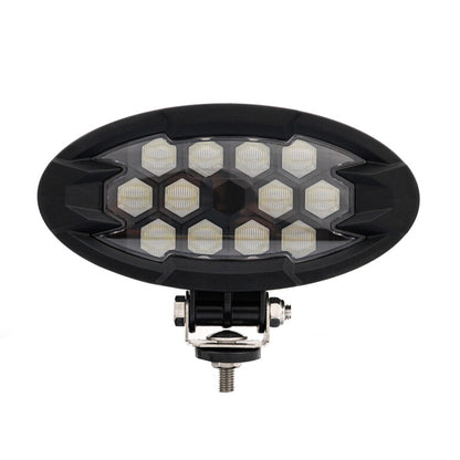 Work light RAPTOR (dispersed light, 2500 lm) LRD 3161 with hexagonal LEDs and black housing mounted on adjustable bracket